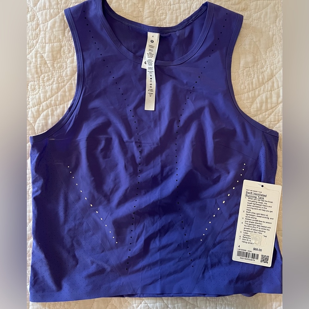 Swift Ventilated Lululemon Tank Purple NWT 4